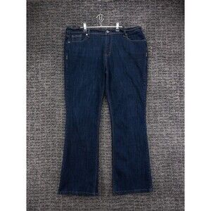 Levis 515 Boot Cut Jeans Womens 16 Blue Dark Wash Stretch Denim Casual Western